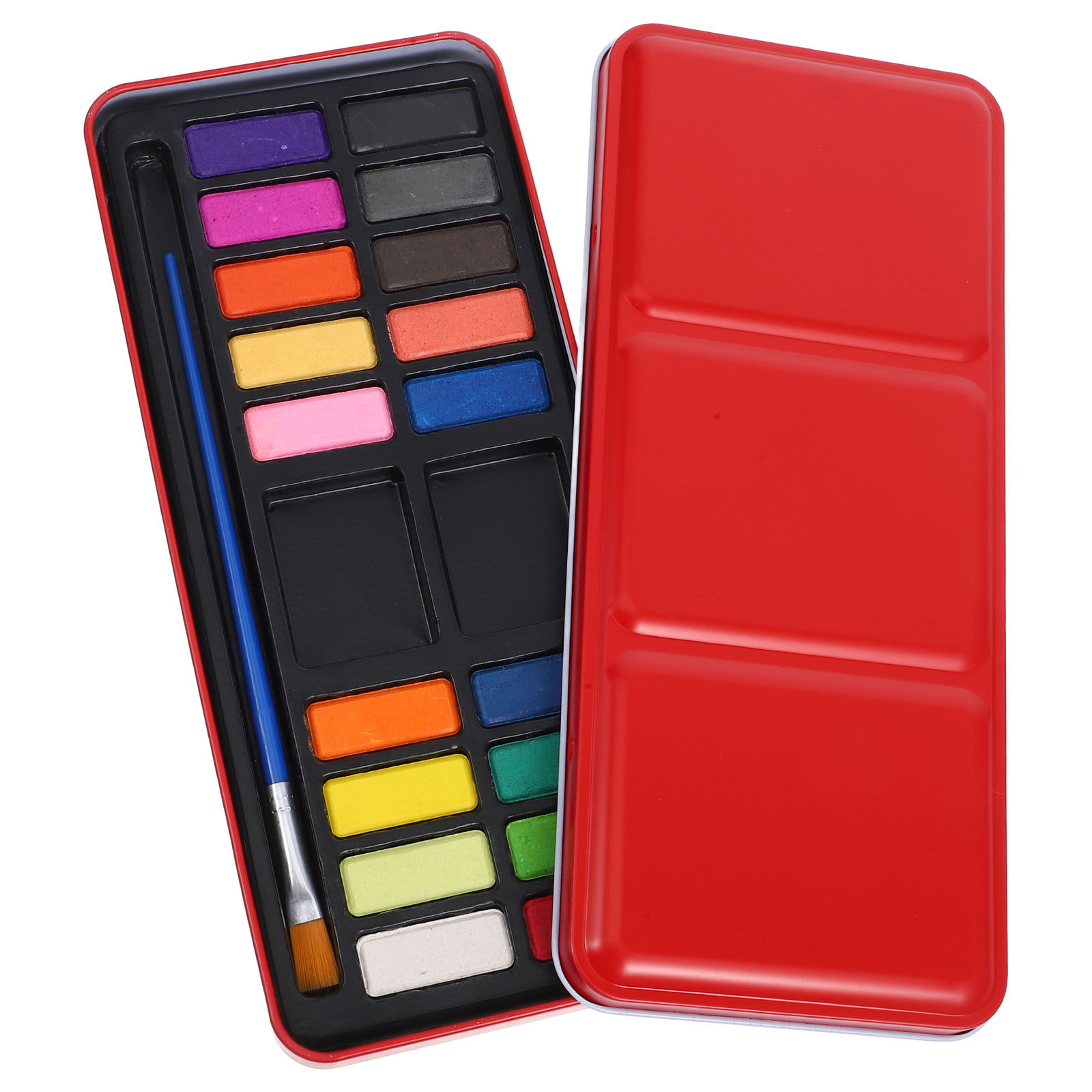 Watercolor Paint Set Solid Pigment - 18가지 색상의 수채 물감 세트, 휴대용