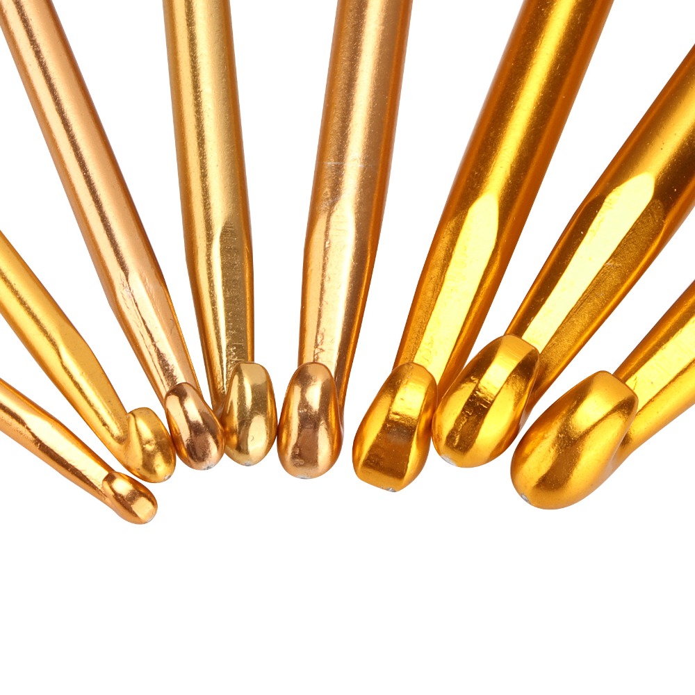 Wooden Crochet Hooks Ergonomic Handle - 8개 세트, 2.5~6mm 크기의 크로셰 바늘,