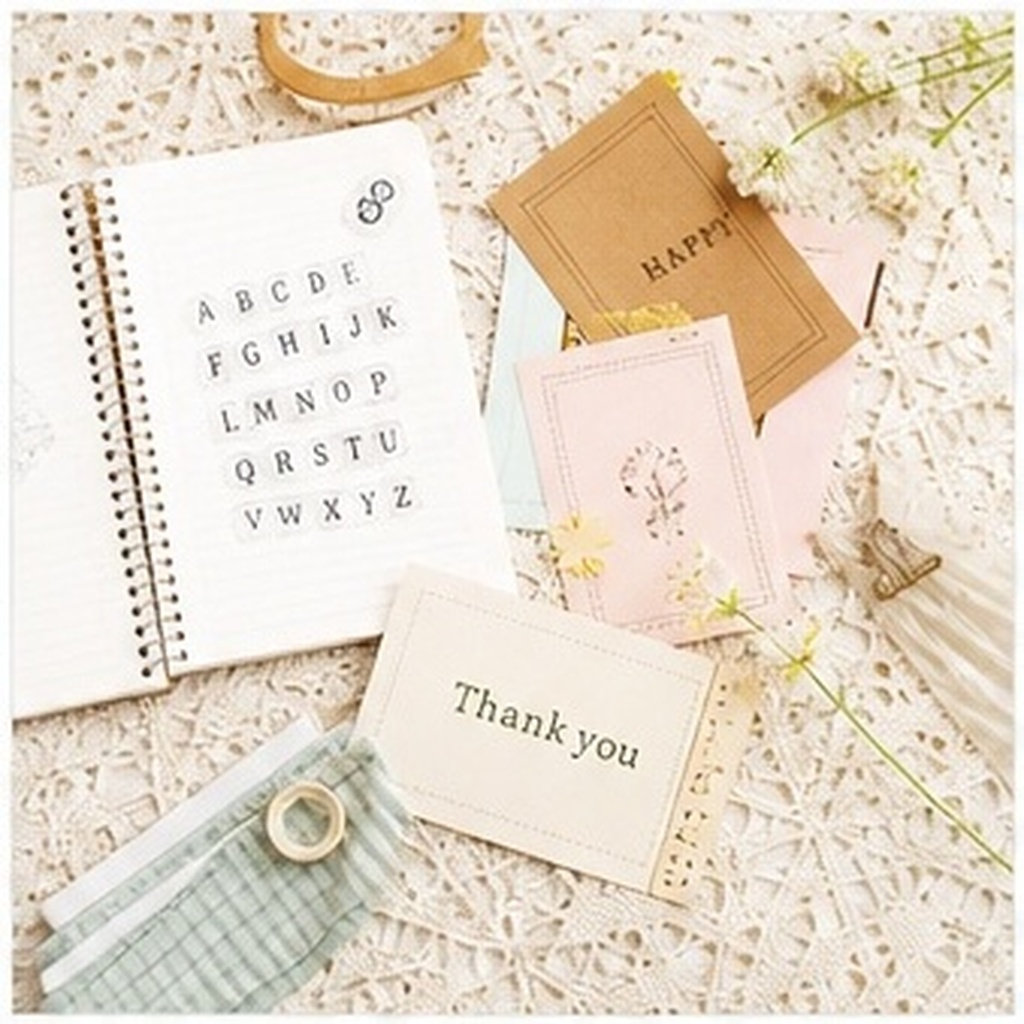 Clear Silicone Stamps For Card Making - 4개 세트 실리콘 투명 스탬프, 다이어리,