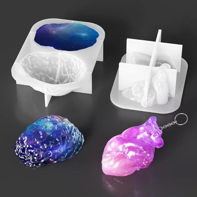 실리콘 몰드 세트 인간 장기 모양 심장 뇌 레진 에폭시 - Silicone Epoxy Resin Molds Set 리뷰 및 가격