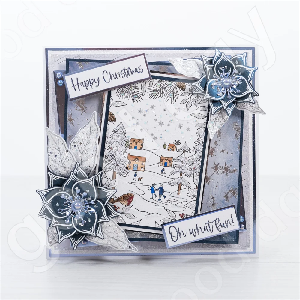 새로운 크리스마스 엘크 눈송이 화환 금속 커팅 다이 실 - Clear Silicone Stamps For Card Making 리뷰 및 가격