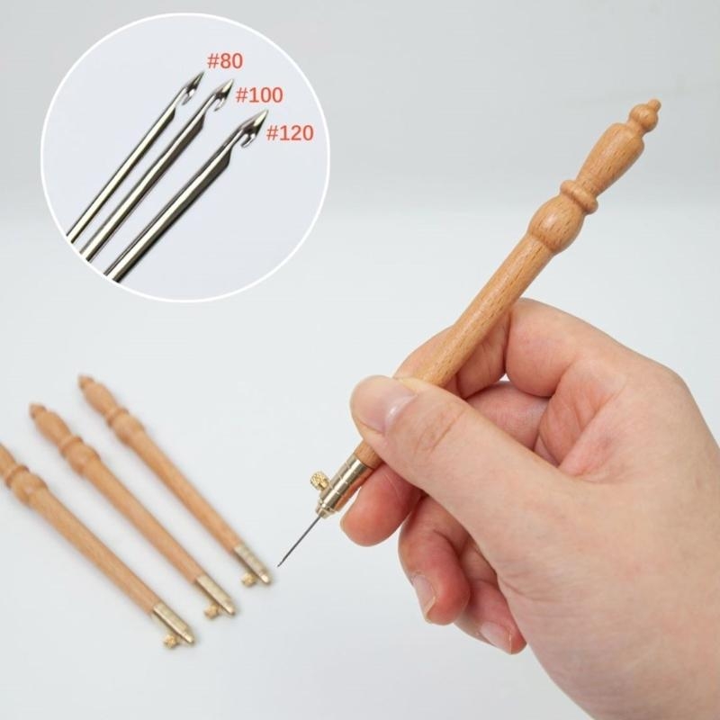 자수 후크 프랑스 자수 비즈 자수 비즈 스팽글 후크 - Wooden Crochet Hooks Ergonomic Handle 리뷰 및 가격