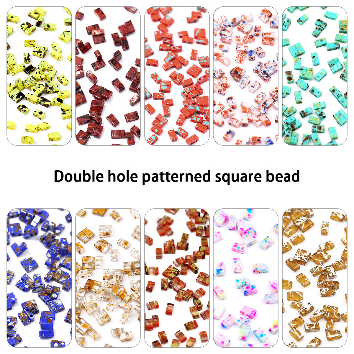 5 × 2mm 피카소 컬러 더블 홀 유리 틸라 비드 아 - Glass Seed Beads 2Mm Jewelry Making 리뷰 및 가격