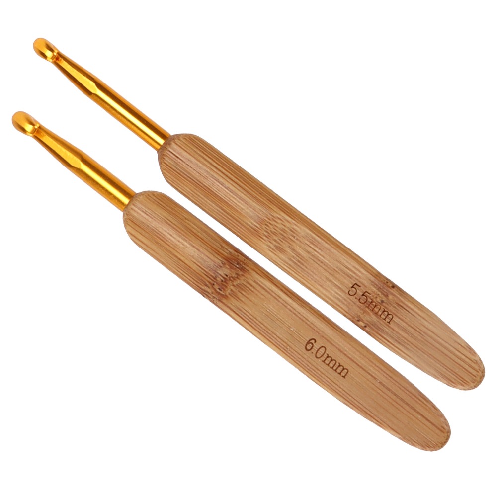 8개 세트, 2.5~6mm 크기의 크로셰 바늘, 금색  - Wooden Crochet Hooks Ergonomic Handle 리뷰 및 가격
