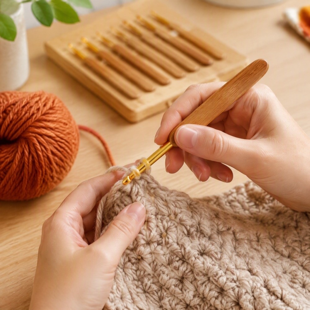 8개 세트, 2.5~6mm 크기의 크로셰 바늘, 금색  - Wooden Crochet Hooks Ergonomic Handle 리뷰 및 가격