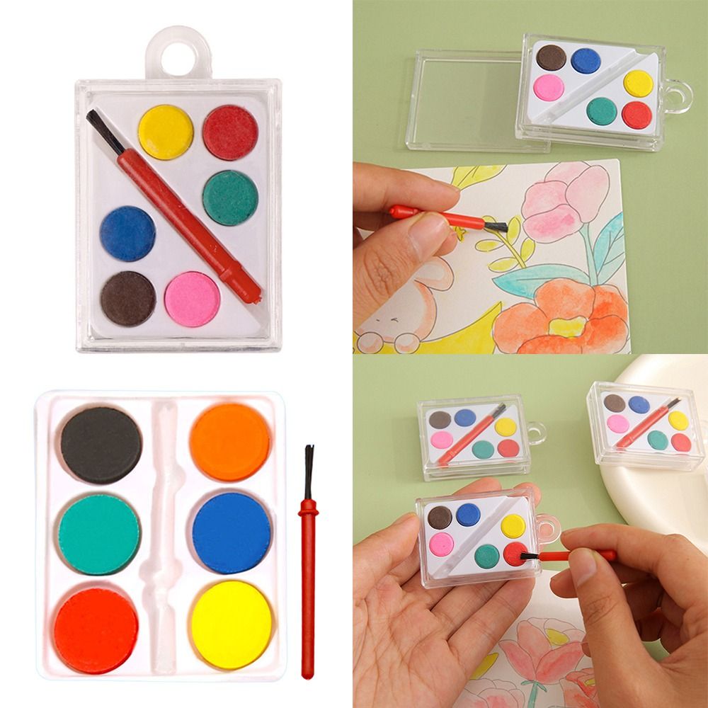 휴대용 페인트 브러시와 수채 물감 세트, 6가지 색상의 - Watercolor Paint Set Solid Pigment 리뷰 및 가격