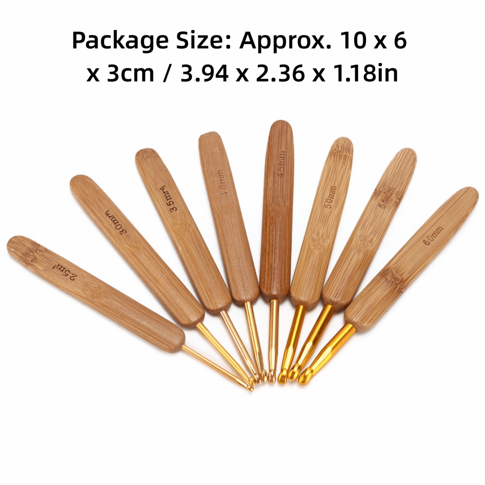 8개 세트, 2.5~6mm 크기의 크로셰 바늘, 금색  - Wooden Crochet Hooks Ergonomic Handle 리뷰 및 가격