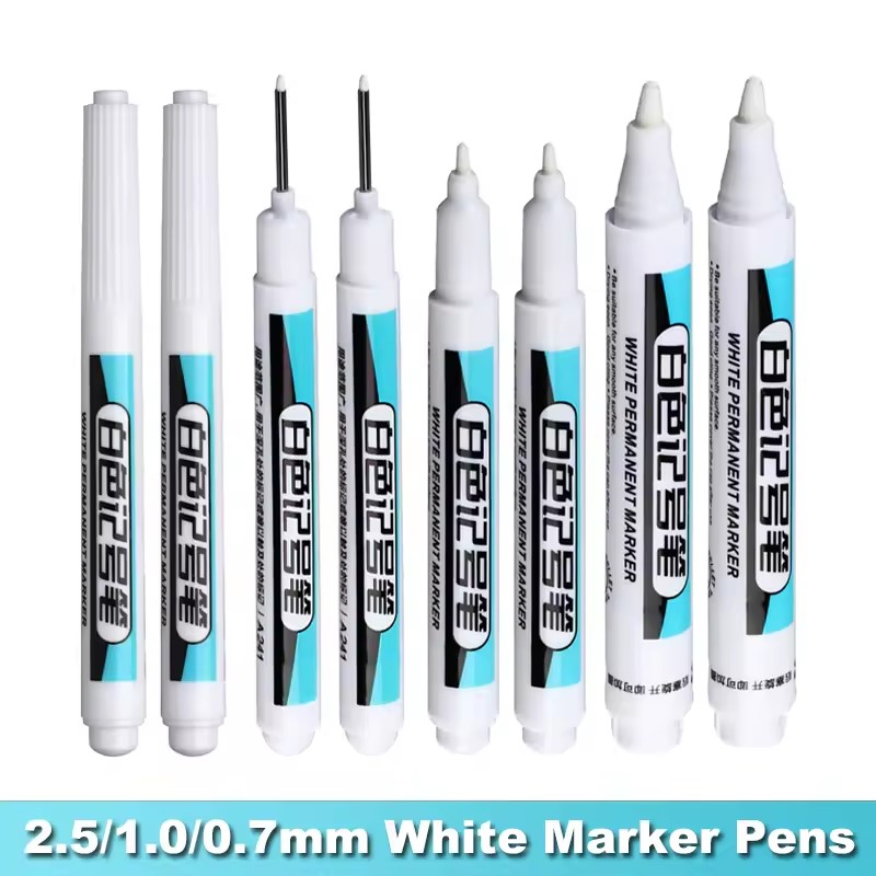 0.7/1.0/2.5mm 흰색 영구 마커 펜, 목재,  - Painting Supplies 리뷰 및 가격