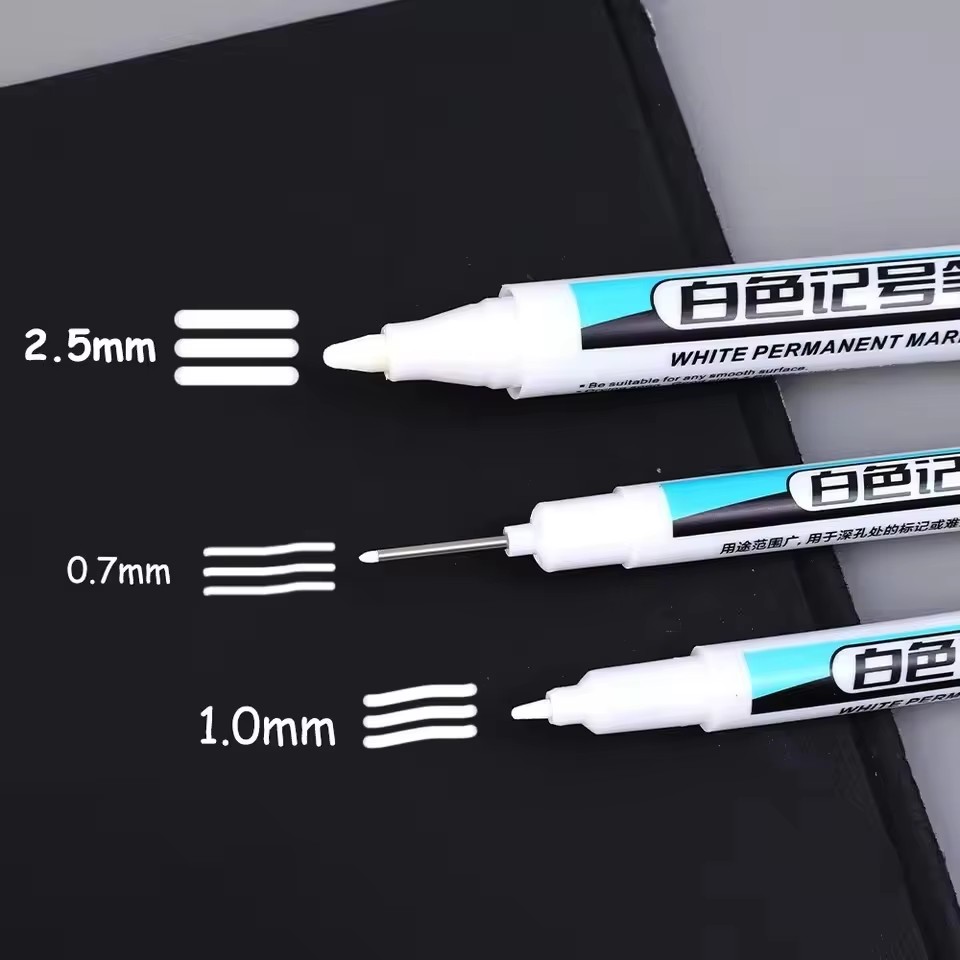 0.7/1.0/2.5mm 흰색 영구 마커 펜, 목재,  - Painting Supplies 리뷰 및 가격