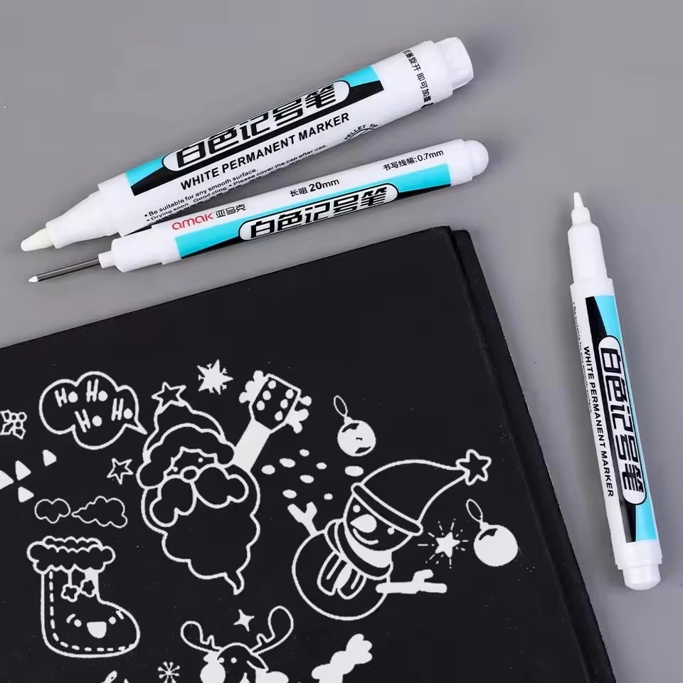 0.7/1.0/2.5mm 흰색 영구 마커 펜, 목재,  - Painting Supplies 리뷰 및 가격