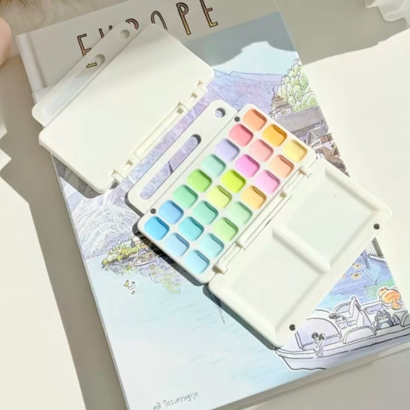 18/24색상, 전문가용, 반건조, 불투명, 고체 수채 - Watercolor Paint Set Solid Pigment 리뷰 및 가격