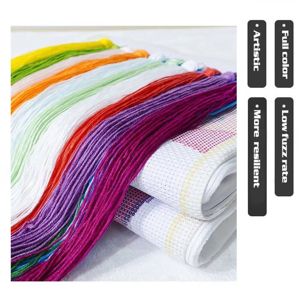 HUACAN 크로스 스티치 키트 장미 꽃 자수 세트 플 - Cotton Embroidery Thread Skeins 리뷰 및 가격