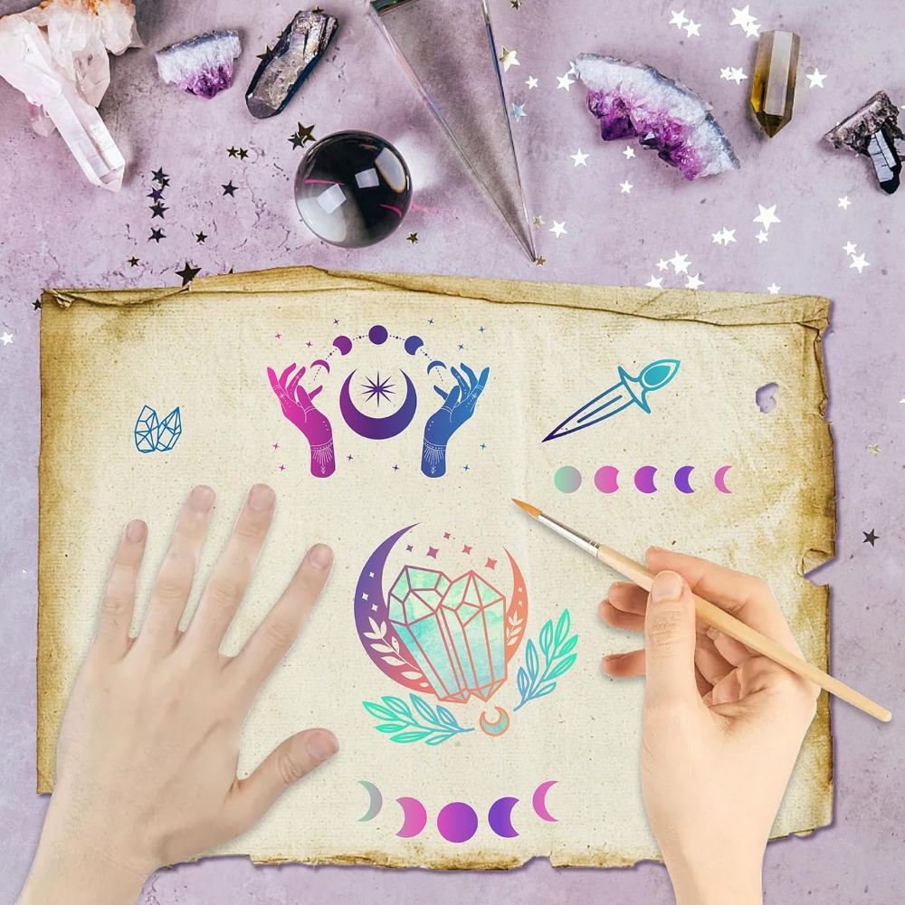 달의 위상 크리스탈 고무 스탬프 매직 핸즈 스타 빈티지 - Clear Silicone Stamps For Card Making 리뷰 및 가격